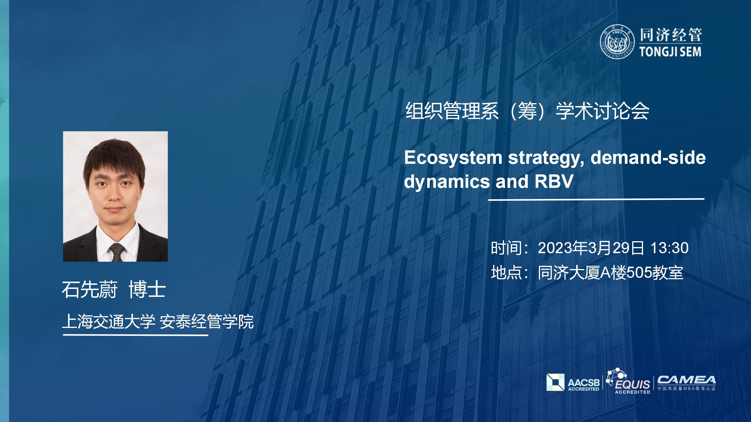 Ecosystem strategy, demand-side dynamics and RBV